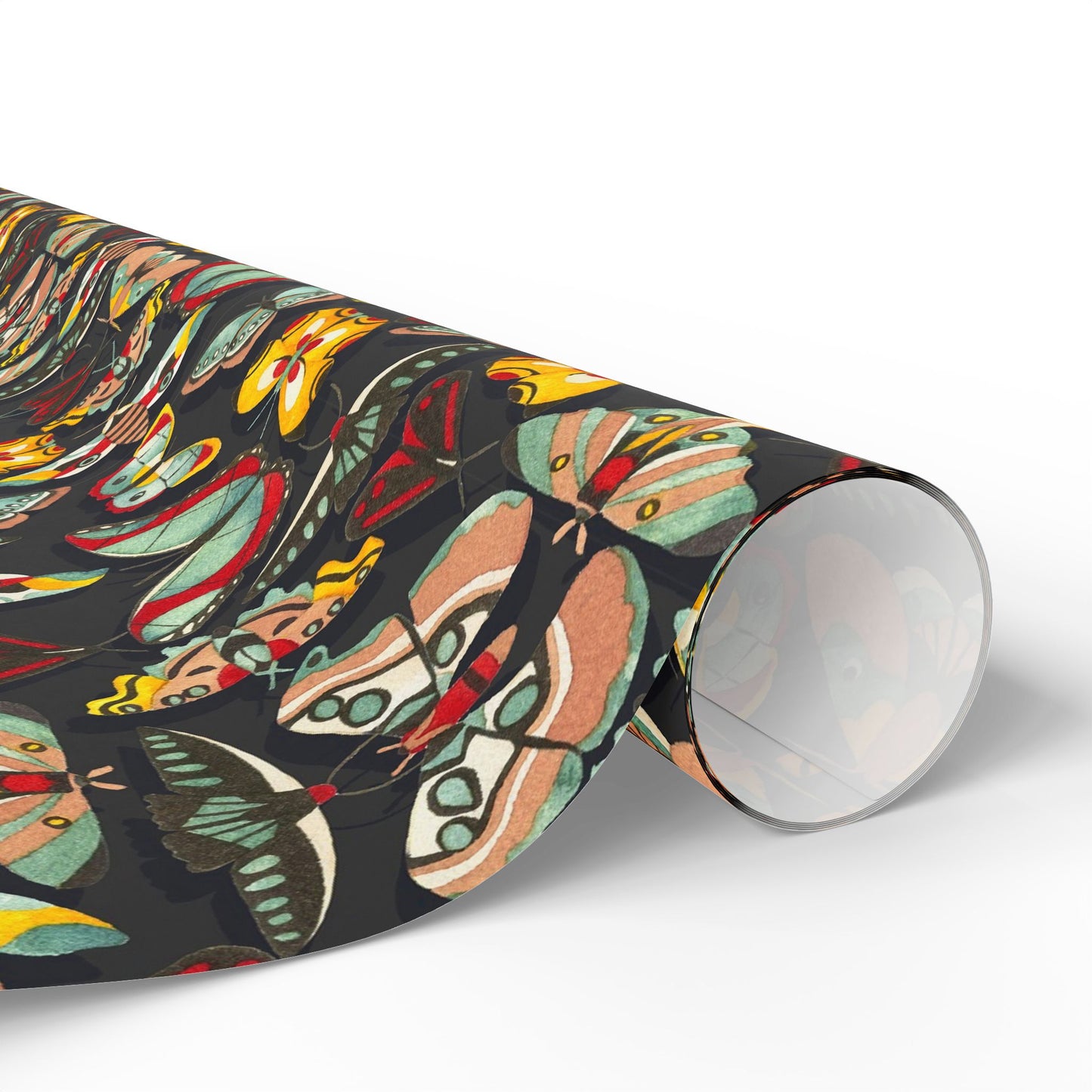 Colorful Charcoal Butterfly Wrapping Paper