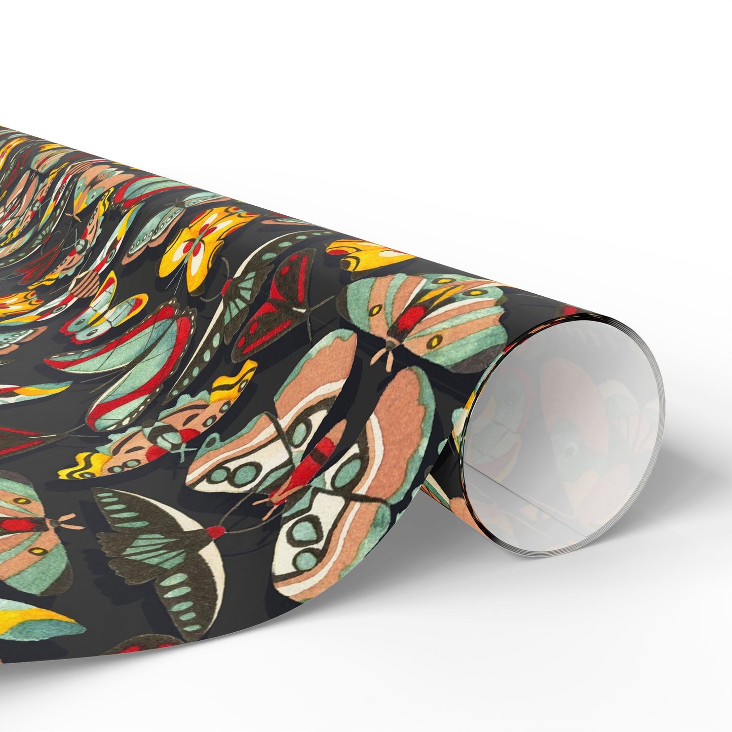 Colorful Charcoal Butterfly Wrapping Paper