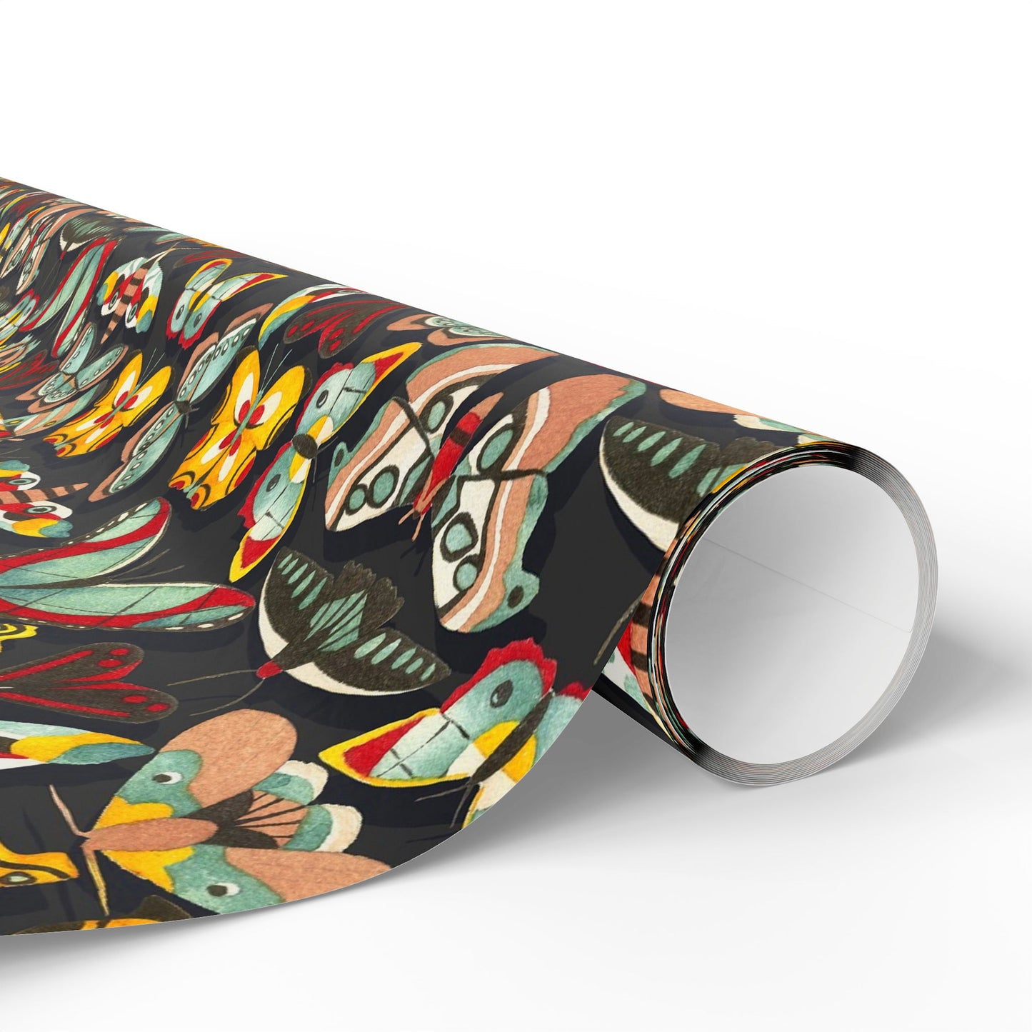 Colorful Charcoal Butterfly Wrapping Paper