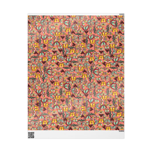 Colorful Butterfly Wrapping Paper - Vibrant Floral Gift Wrap for All Occasions