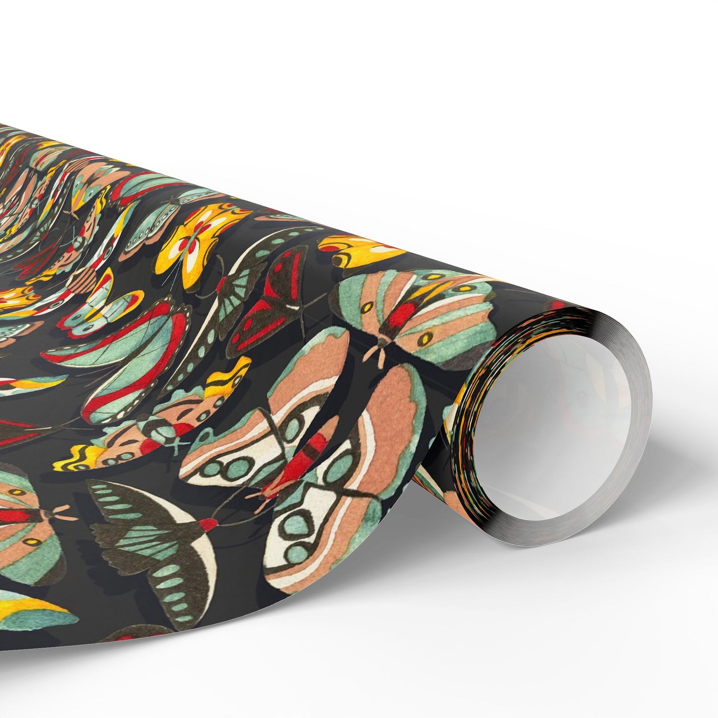 Colorful Charcoal Butterfly Wrapping Paper