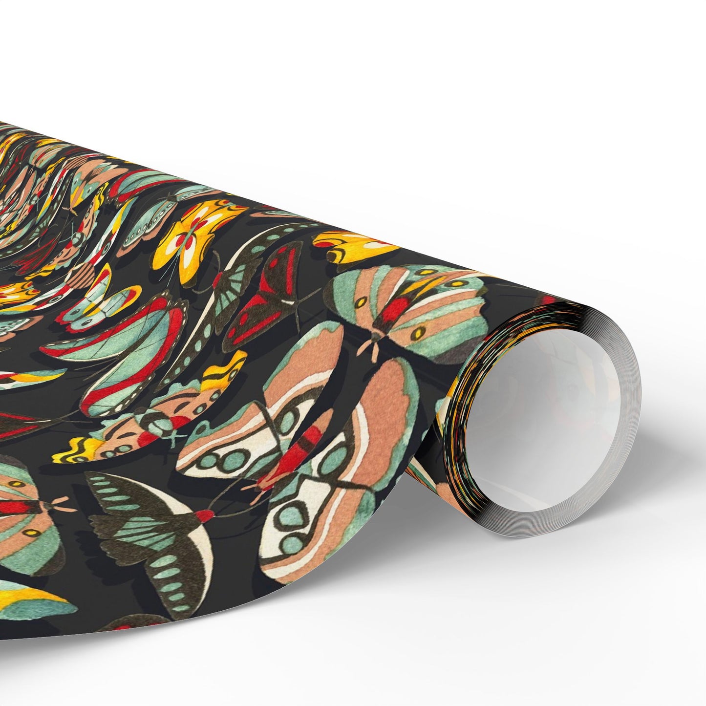 Colorful Charcoal Butterfly Wrapping Paper