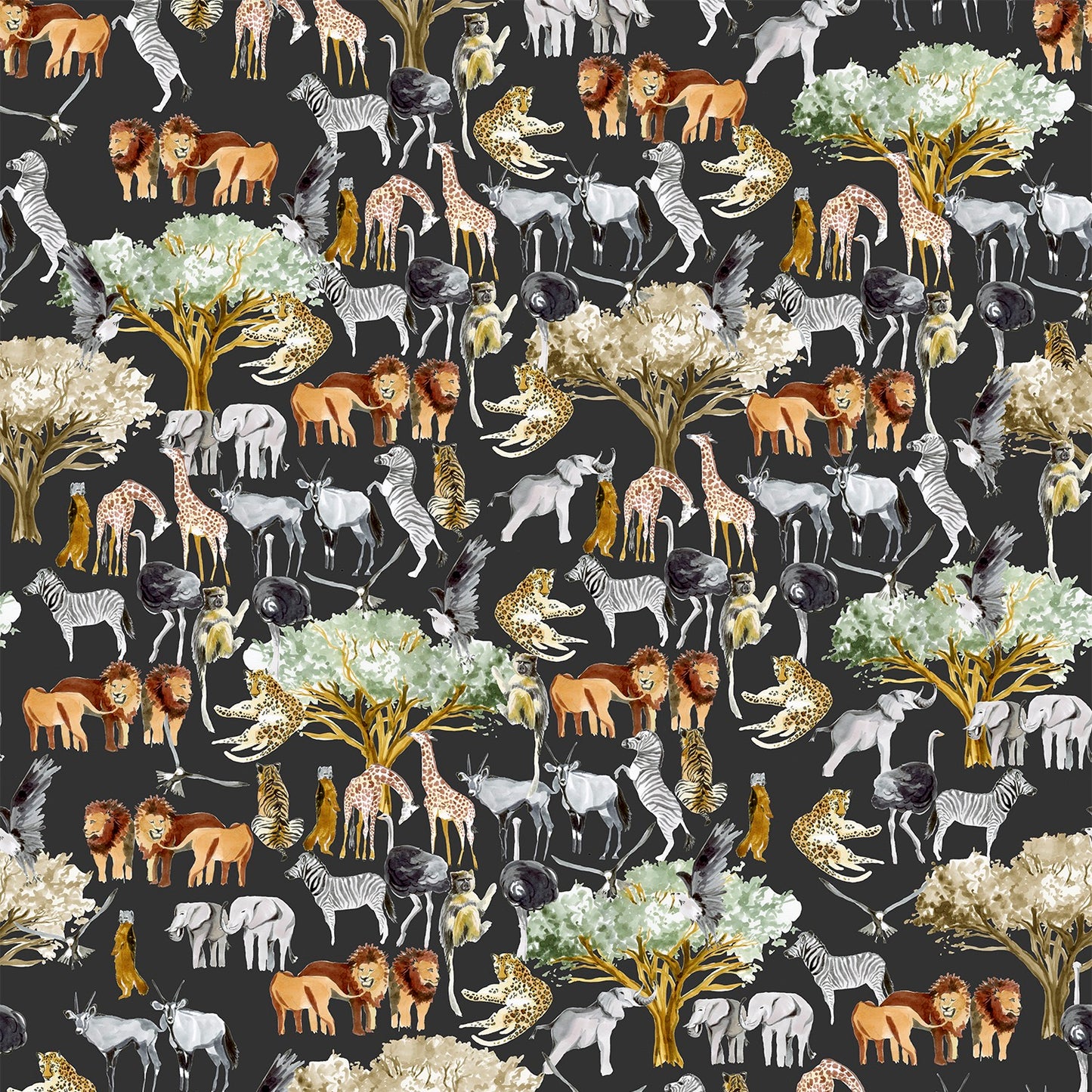 African Safari Charcoal